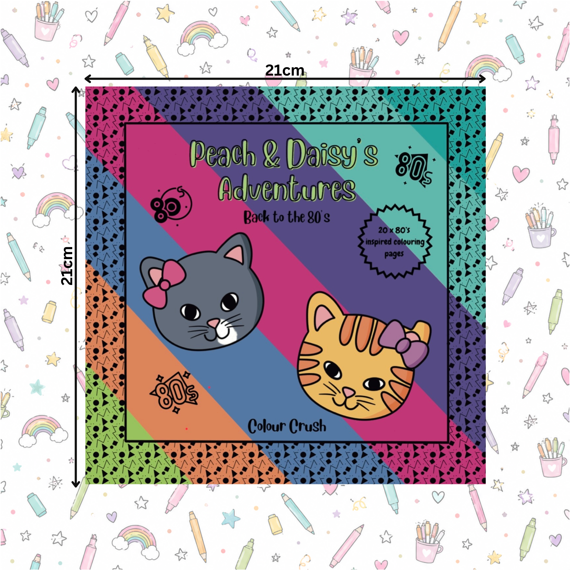 Peach & Daisy's 80's Colouring Book