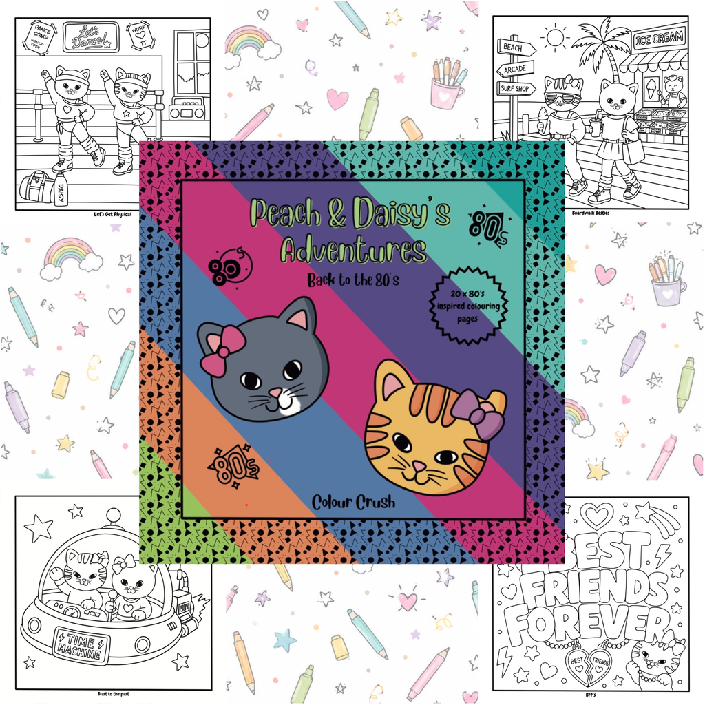 Peach & Daisy's 80's Colouring Book