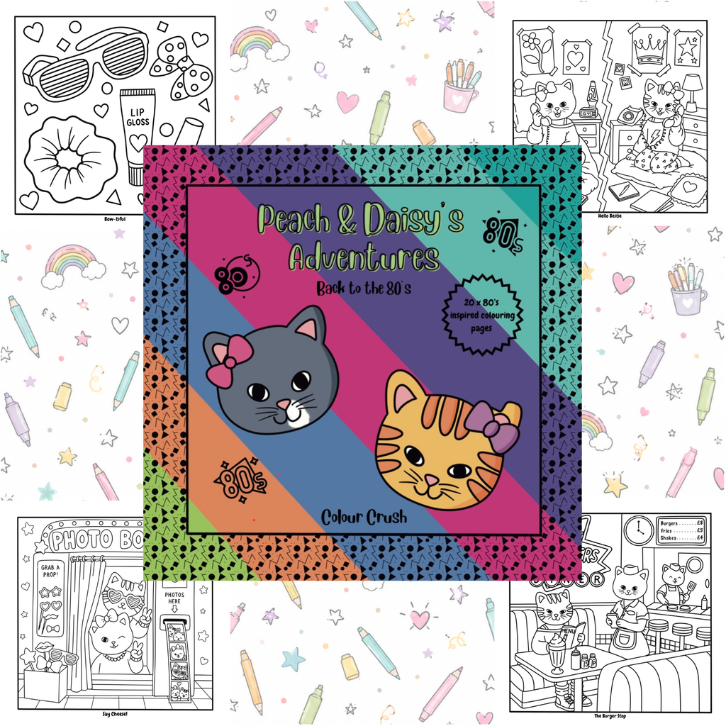 Peach & Daisy's 80's Colouring Book