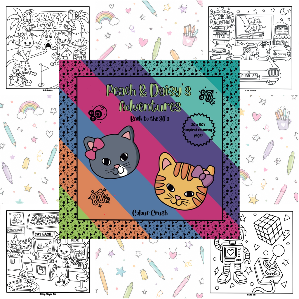 Peach & Daisy's 80's Colouring Book