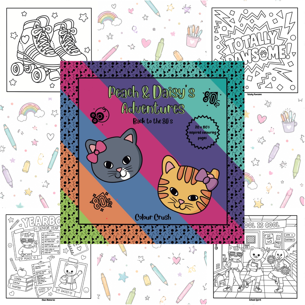 Peach & Daisy's 80's Colouring Book