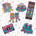 Peach & Daisy 80’s Stickers
