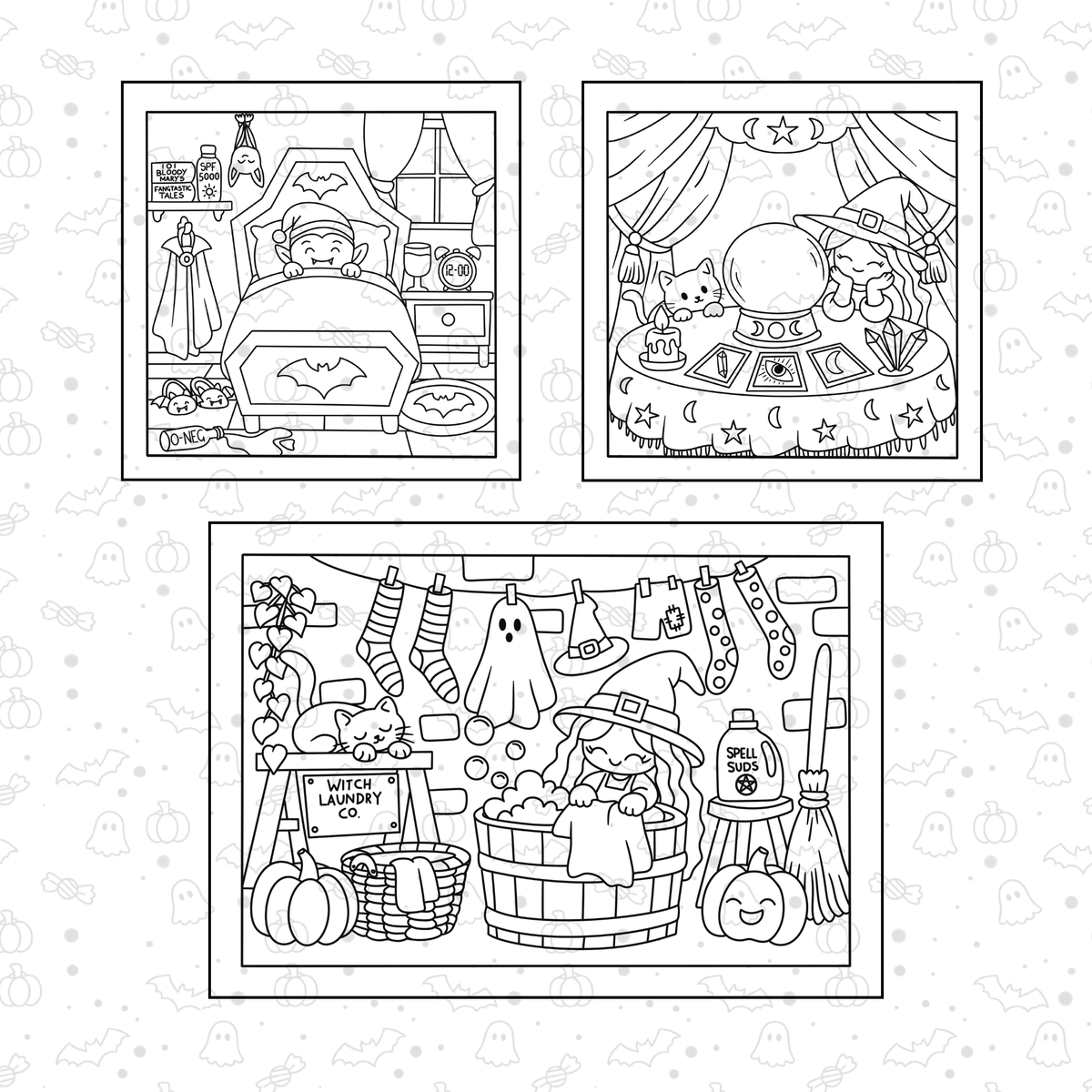 Spooky Colouring Sheets