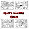 Spooky Colouring Sheets