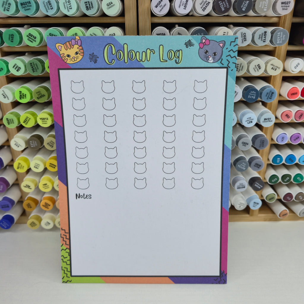 Peach and Daisy Colour Log